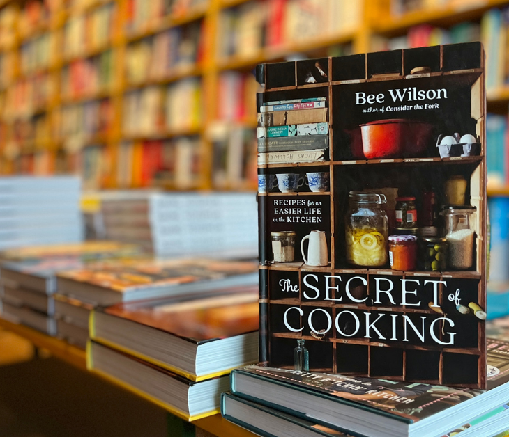 The Secret of Cooking by Bee Wilson on the Parnassus cookbook table